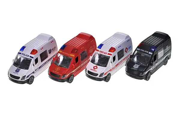 Автобус JW567-023 спецслужби інерційний, відкриваються двері 4 види 10 шт.в кор.32*28*30,3 см купити недорого в Україні, фото 2