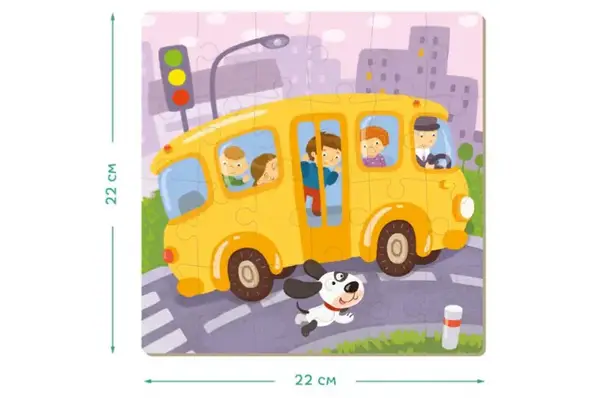 Пазли - 4в1 - 300132 "Транспорт" (12,16*20,24 елм., р.22x22 см) DoDo купити недорого в Україні, фото 3