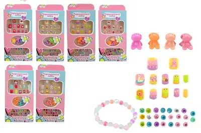 Аксесуари для дівчат PL-525-010 накладні нігті, аксесуари, мікс 7, коробка р. 8x2x17см купити