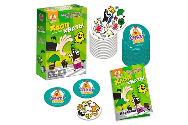 Настільна гра "Crazy Koko. Хлоп! Хвать!" VT8077-05 VladiToys купити