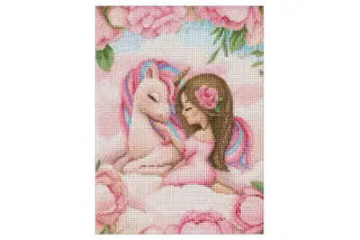 Набір з алмазною мозаїкою для дітей "Казкова дружба" AMO7954 30х40см IDEYKA купити