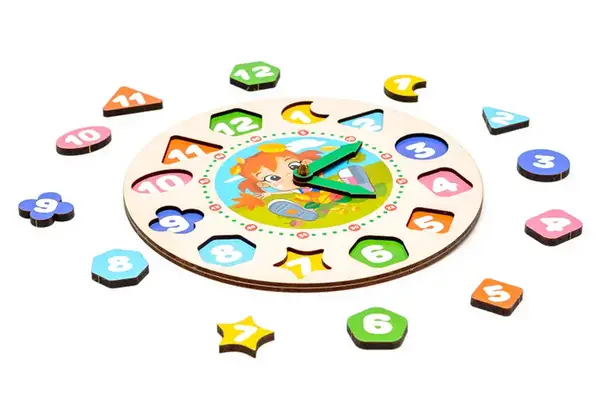 Сортер Puz-22934 "Годинник" для дівчаток, дерев'яний PuzzleOk купити