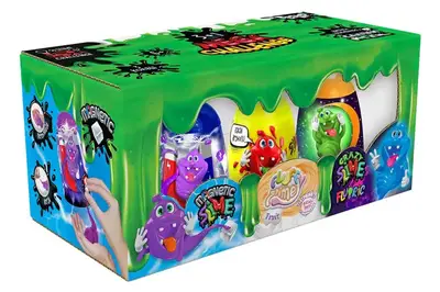 Слайм SLM-14-01U "Magnetic, Fluffy & Crazy Slime Fluoric" в коробці 3 шт. DANKO купити
