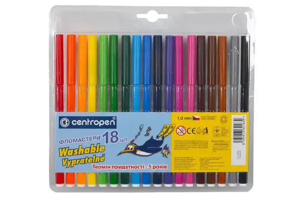 ФЛОМАСТЕРИ Centropen 18 кольорів 7790/18ТП купити