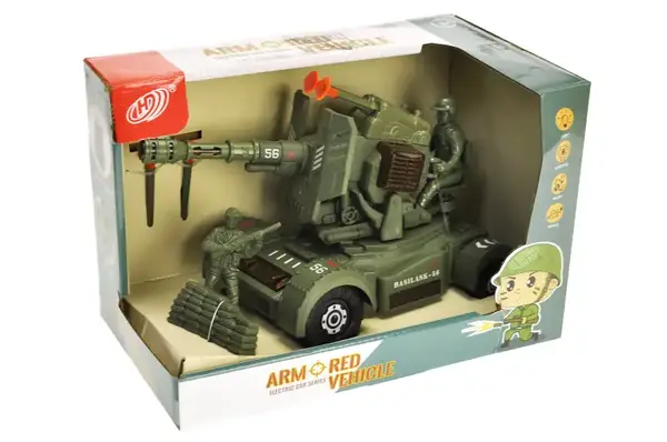 Гармата озвучена, зі світлом, стріляє, в коробці HD9056A р.27*15,7*17,7см купити