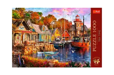 Пазли - 1000 елм. - 10796 "Преміум: Час чаювання. Приморська гавань" Trefl купити