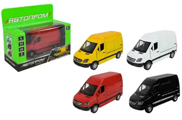 Машина металева AP7544ABCD "Вантажні перевезення"4 кольори, відкриваються двері,батар.,світло,звук АВТОПРОМ купити