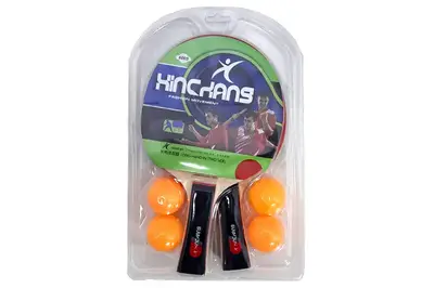 Ракетки для настільного тенісу з м'ячиками на блістері 6005 р.30*19*4см купити