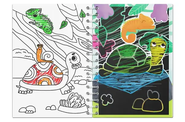 Набір для творчості 300490 "Домашні тварини" 2в1 розмальовки та гравюри DoDo купити недорого в Україні, фото 2