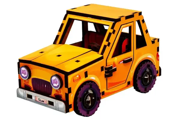 Конструктор дерев'яний Puz-00958 "Turbo Car" в кульку PuzzleOK купити недорого в Україні, фото 4