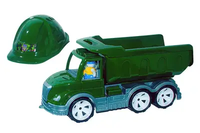 Іграшка дитяча "Самоскид Mati " вiйськовий з каскою, арт 003/8, BAMSIC купити