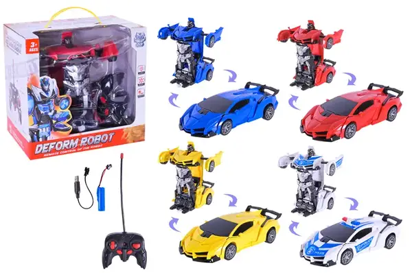 Машина-трансформер на радіокеруванні 603, 5 кольорів, коробка р. 22x20.5x15см купити