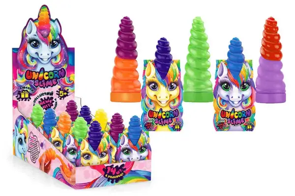 Слайм UNS-02-01U "Unicorn Slime" 110 гр, в дисплеї 14 шт. DANKO купити