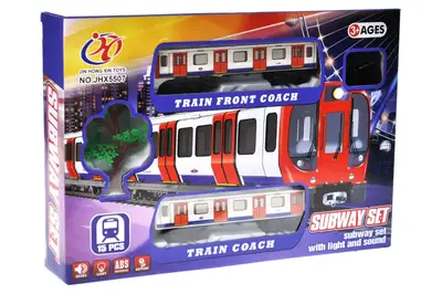Залізна дорога JHX5507 "Метро" на батарейках, в коробці р.36x6,5x25 см YG Toys купити