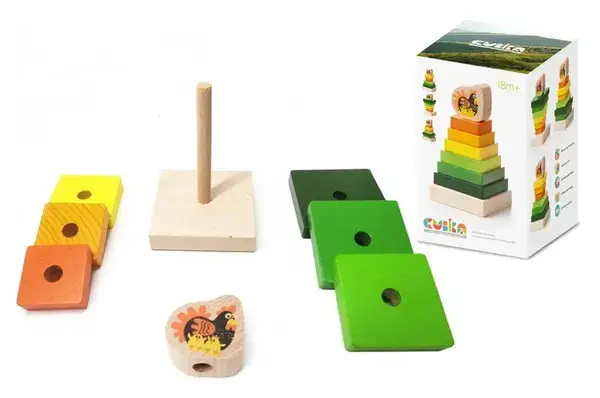 Дерев'яна іграшка "Пірамідка LD-15" арт. 15276 CUBIKA купити