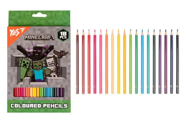 Олівці кольорові Yes 18 кольорів Minecraft. Heroes 290732 купити