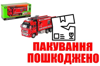 OUTLET Машина металева АВТОПРОМ AP7513A 1:38, пожежна охорона, на батарейки, світло, звук OUTLET Машина металева АВТОПРОМ AP7513A 1:38, пожежна охорона, на батарейки, світло, звук купити