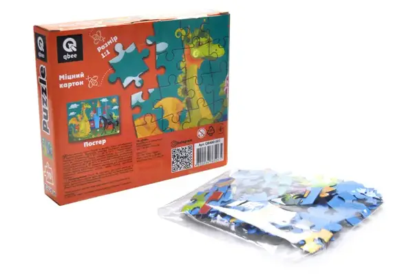 Пазли - 70 елм. - QB400-003 "Лицар та дракон" qbee купити недорого в Україні, фото 3