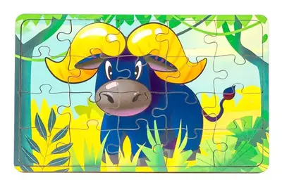 Пазл Арт-10028 "Бичок" дерев'яний, 20 ел. на планшеті р.21x13.5x0.5 см Арт-10028 PuzzleOk купити