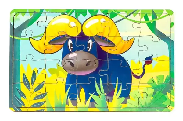 Пазл Арт-10028 "Бичок" дерев'яний, 20 ел. на планшеті р.21x13.5x0.5 см Арт-10028 PuzzleOk купити