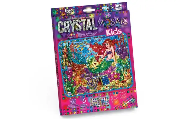 Набір для творчості CRMk-01-01,02,03,04...10 "CRYSTAL MOSAIC KIDS" DANKO купити недорого в Україні, фото 10