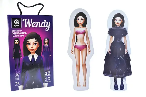 Одягалка магнітна QB600-010 "Wendy" дерев'яна qbee купити