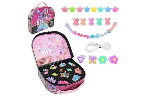 Набір прикрас B4348 сумочка, з металевими та пластиковими намистинами, прикраси для волосся короб. 23*18*5,5см купити