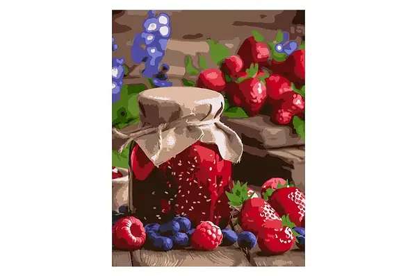 Набір для розпису по номерах 30x40 см KHO5692 "Малинове варення" Ideyka купити