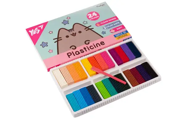 Пластилін Yes, 24 кол., 480г "Pusheen" 540685 купити