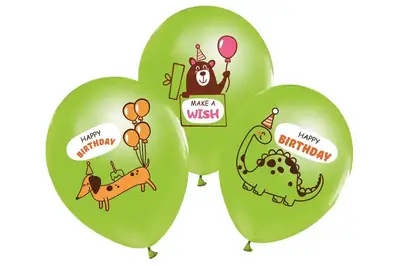 Латексні повітряні кульки 12" (30см.) 21533 "Make a wish" салатові ТМ "Твоя Забава" 50шт. купити