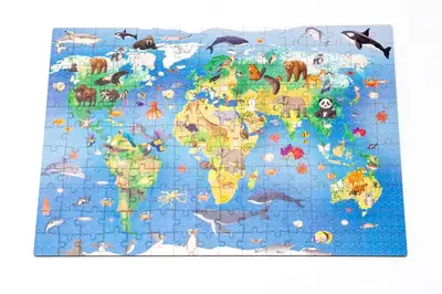 Пазл Puz-04024 "Дитячий Світ" А3 дерев'яний, фігурний PuzzleOK купити