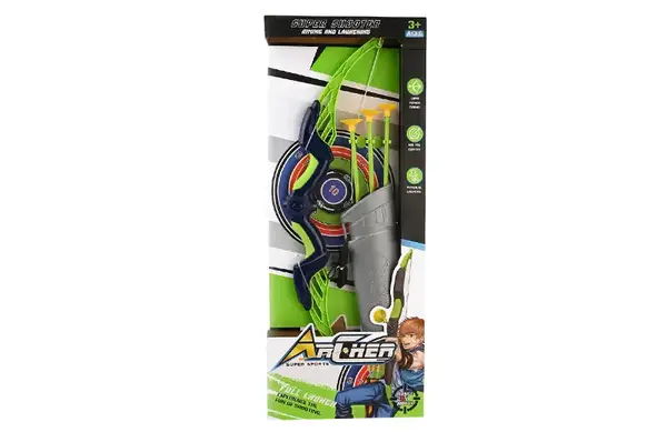 Арбалет, M009-3, 3 стріли на присосках, сагайдак, відкрита коробка р. 59,5*23,5*5 см. купити