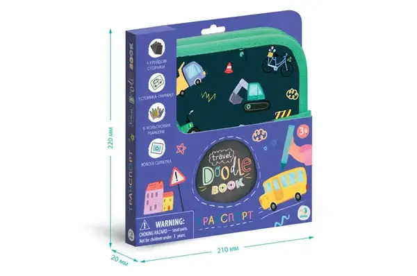Дорожній набір для малювання "Транспорт" 301046 DoDo купити недорого в Україні, фото 4