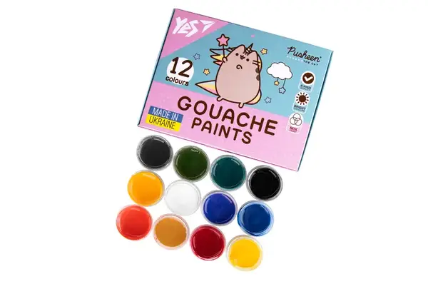 Фарби гуашеві Yes Pusheen 12 кол. 20 мл 230402 купити недорого в Україні, фото 3