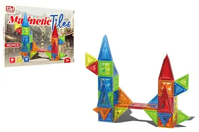 Конструктор магнітний MAGNETIC TILES GW965 40 дет.кор.26.7x4.8x21см купити