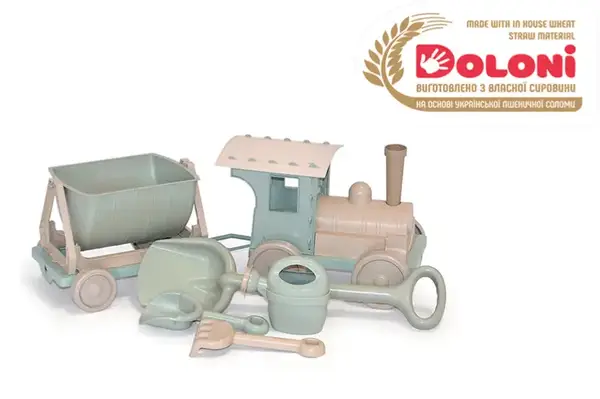 Потяг 013222/01eco з набором для гри з піском Eco Green DOLONI купити