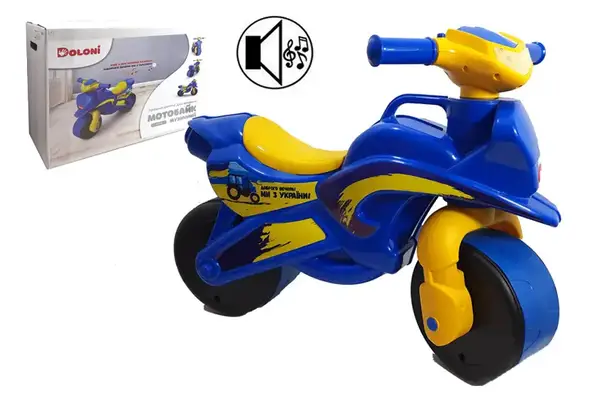 Мотоцикл музичний 0139/64 "Патріот" синьо-жовтий DOLONI купити недорого в Україні, фото 2