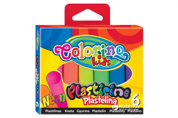 Пластилін NEON 6 кольорів 42666PTR COLORINO купити
