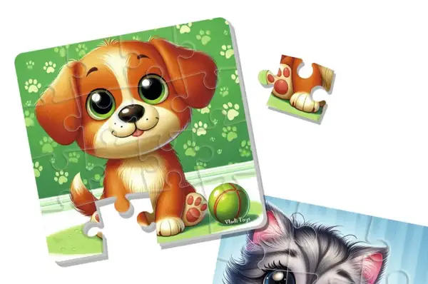 М'які пазли "Котик та песик" VT1102-37 Vladi Toys купити недорого в Україні, фото 3