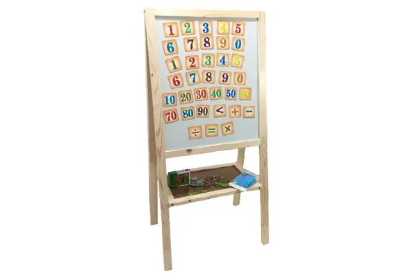 Мольберт двохсторонній, магнітний "Цифри" з поличкою розмір дошки 47см*55см купити недорого в Україні, фото 3