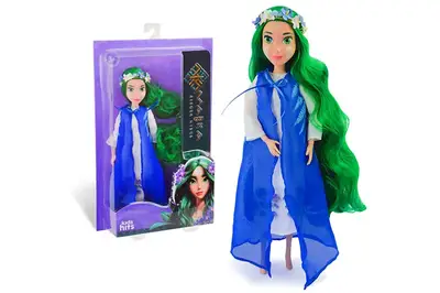 Лялька Мавка MD2204 в стильній блакитній сукні, коробка 32см купити