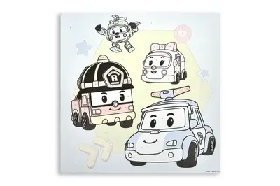 Набір для розпису по номерах 30х30 см QB913-028 "Робокар Полі" qbee купити