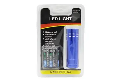 Ліхтарик світлодіодний 1310 на батарейках (3хAAA) 3 кол. в ас. купити