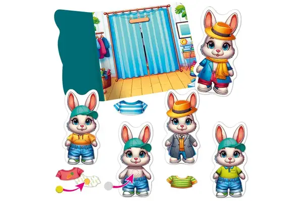 Гра розвиваюча з липучками "Зайчик" VT1320-04 VladiToys купити недорого в Україні, фото 4