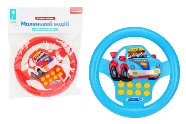 Кермо музичне PL-721-44 УКР на батарейках, озвучено українською мовою, 2 кольори мікс, кульок 19*3,5*24 см купити