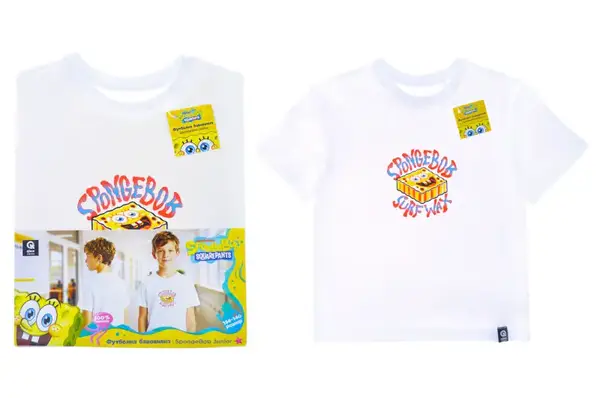 Футболка бавовняна QB-SB-001-17-134-140 SpongeBob Junior 134-140 qbee купити недорого в Україні, фото 2