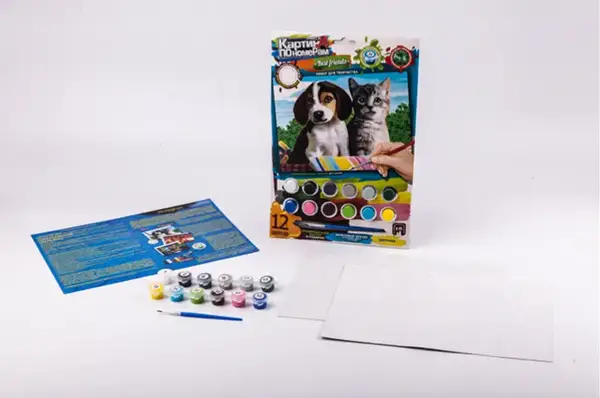 Набір для творчості KN-03-01,02,03,...10 "Картина по номерам" міні DANKO купити недорого в Україні, фото 5