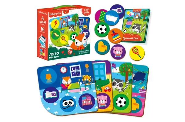 Настільна гра "Fisher Price. Лото. Мій день" VT2910-02 VladiToys купити