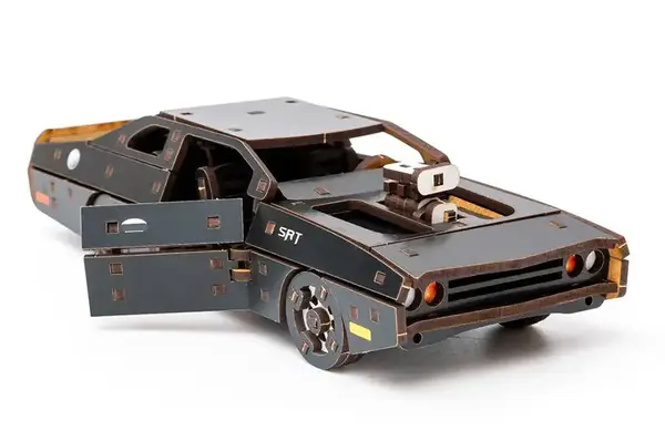 Конструктор 62519"Fast Furous" дерев'яний, 125 дет., чорний колір, розмір моделі 21х8х5 см PuzzleOk купити недорого в Україні, фото 2