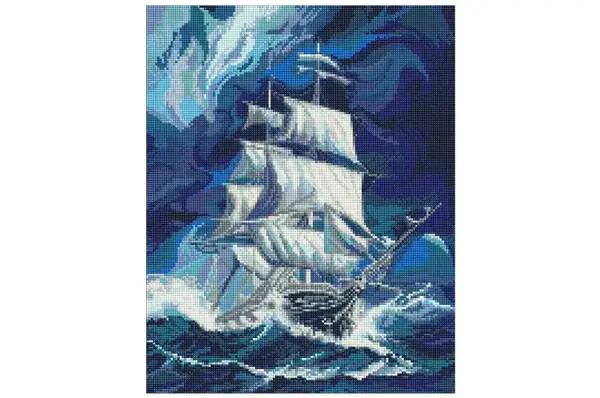 Набір з алмазною мозаїкою AMO20203 "Вітрильник у штормі" 40х50см IDEYKA купити